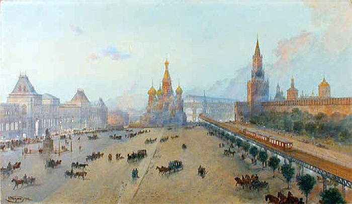 Один из первых проектов метро предполагал строительство эстакад на Красной площади